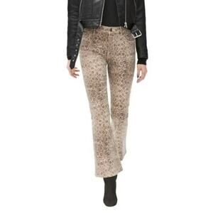 FRAME Le Crop Mini Boot Snake‎ Print Jeans in Vanilla Multi Size 28